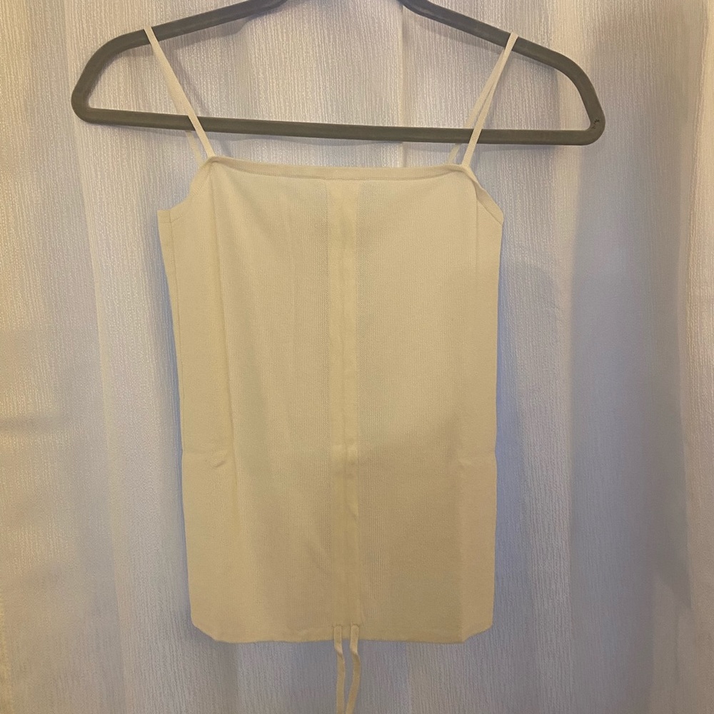 NWT Santa Monica White Knit Cami - Picture 2 of 5